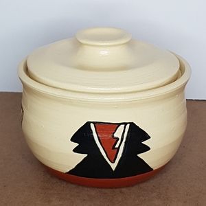 Hand Painted Pottery Bowl with Lid